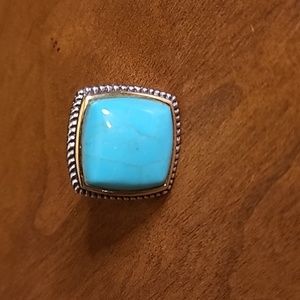 - Women Blue Turquoise Style Ring